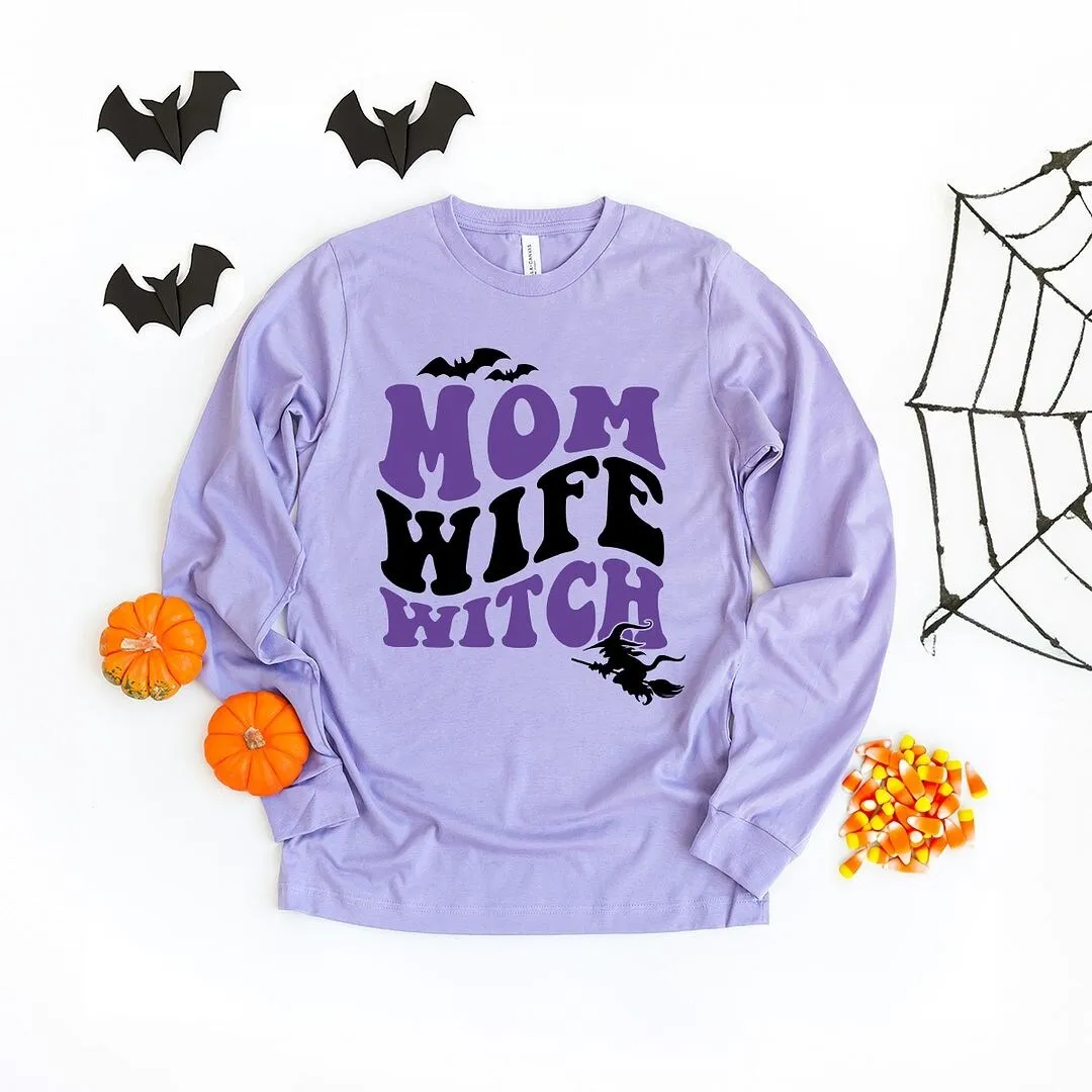 Mom Wife Witch Colorful Long Sleeve Tee sold by Zulily
