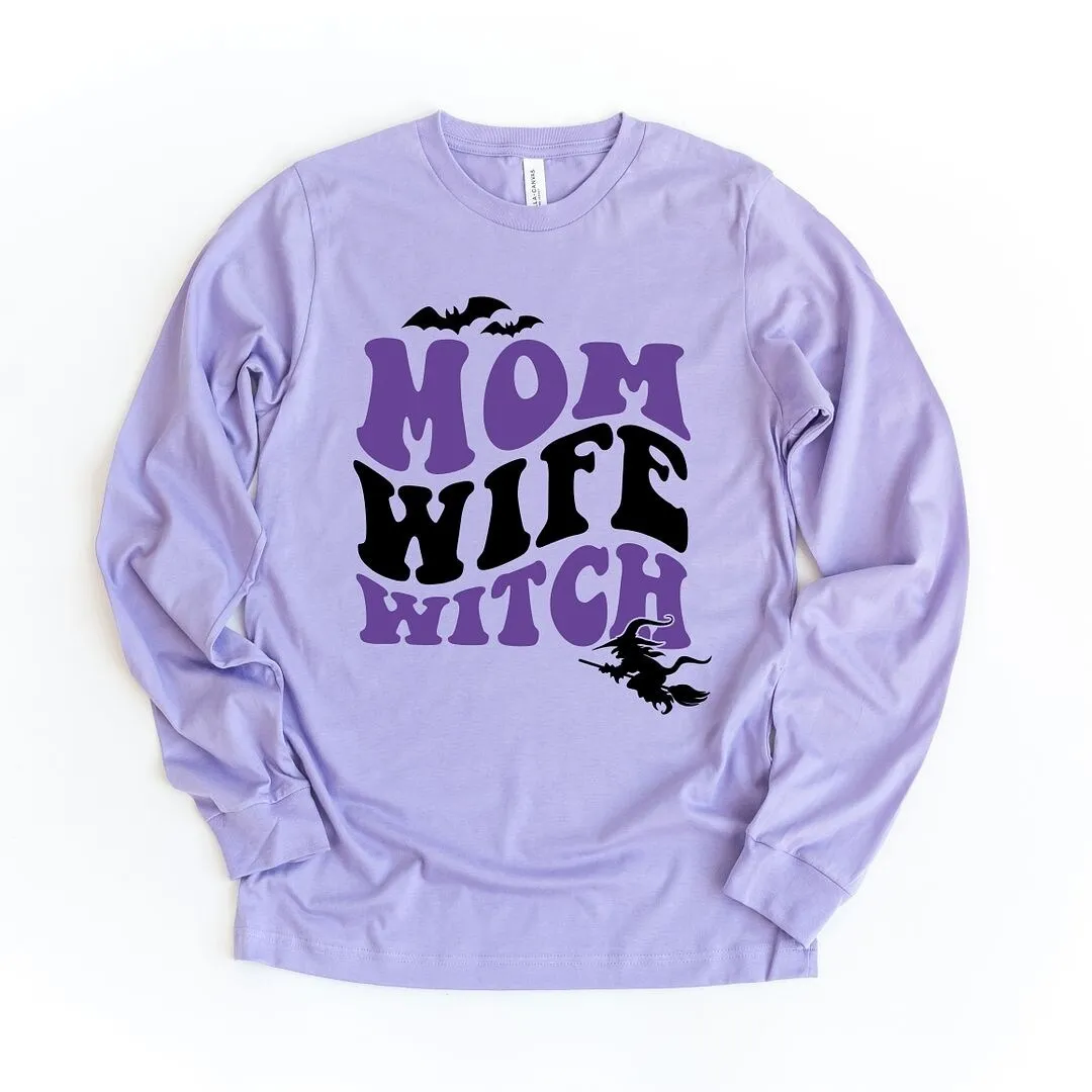 Mom Wife Witch Colorful Long Sleeve Tee sold by Zulily product image thumbnail 2