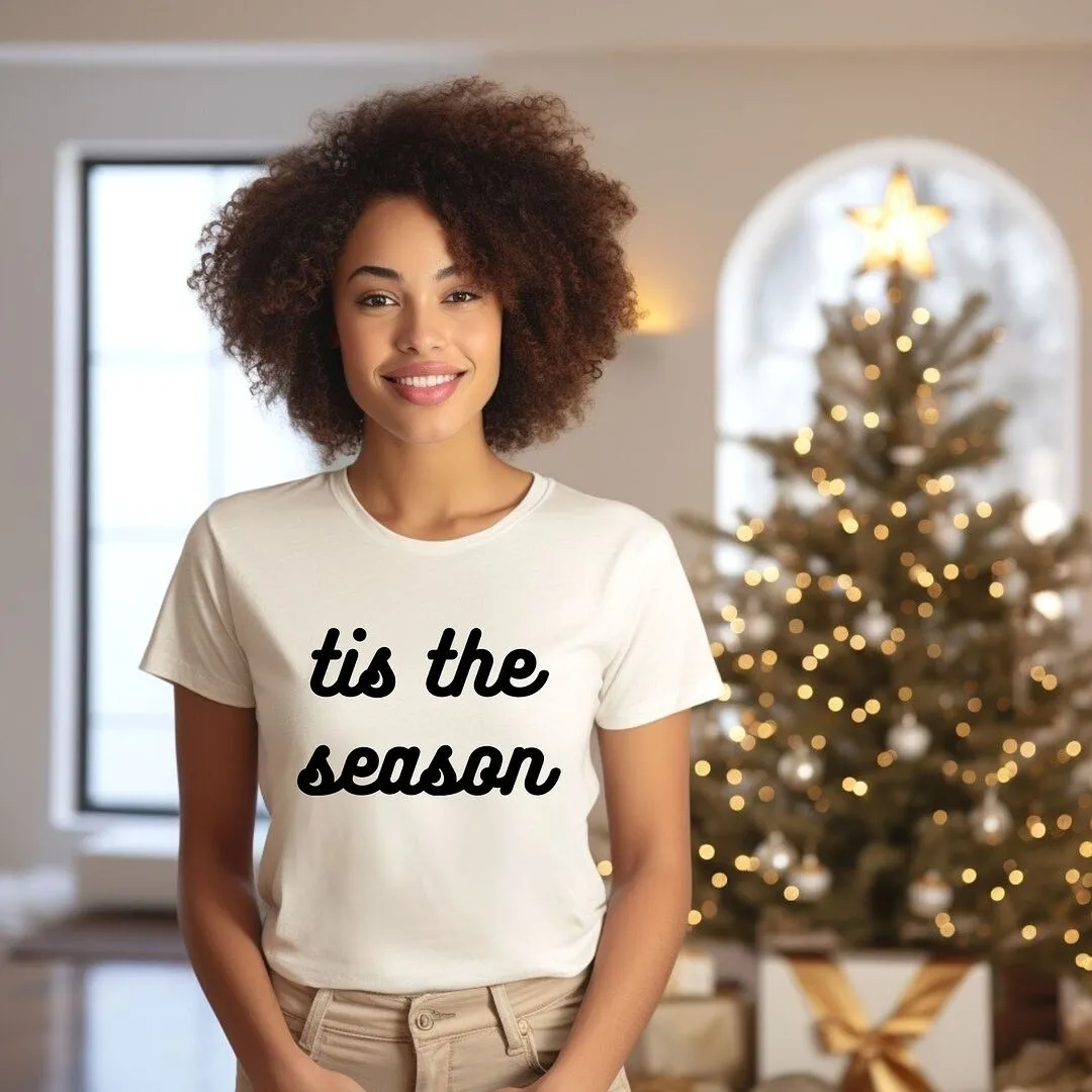Tis The Season Bold Cursive Short Sleeve Crewnneck Tee sold by Zulily product image thumbnail 3
