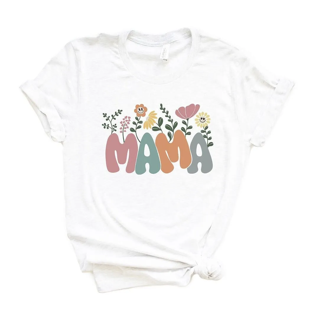 Mama Flowers Colorful Short Sleeve Crewnneck Tee sold by Zulily product image thumbnail 2