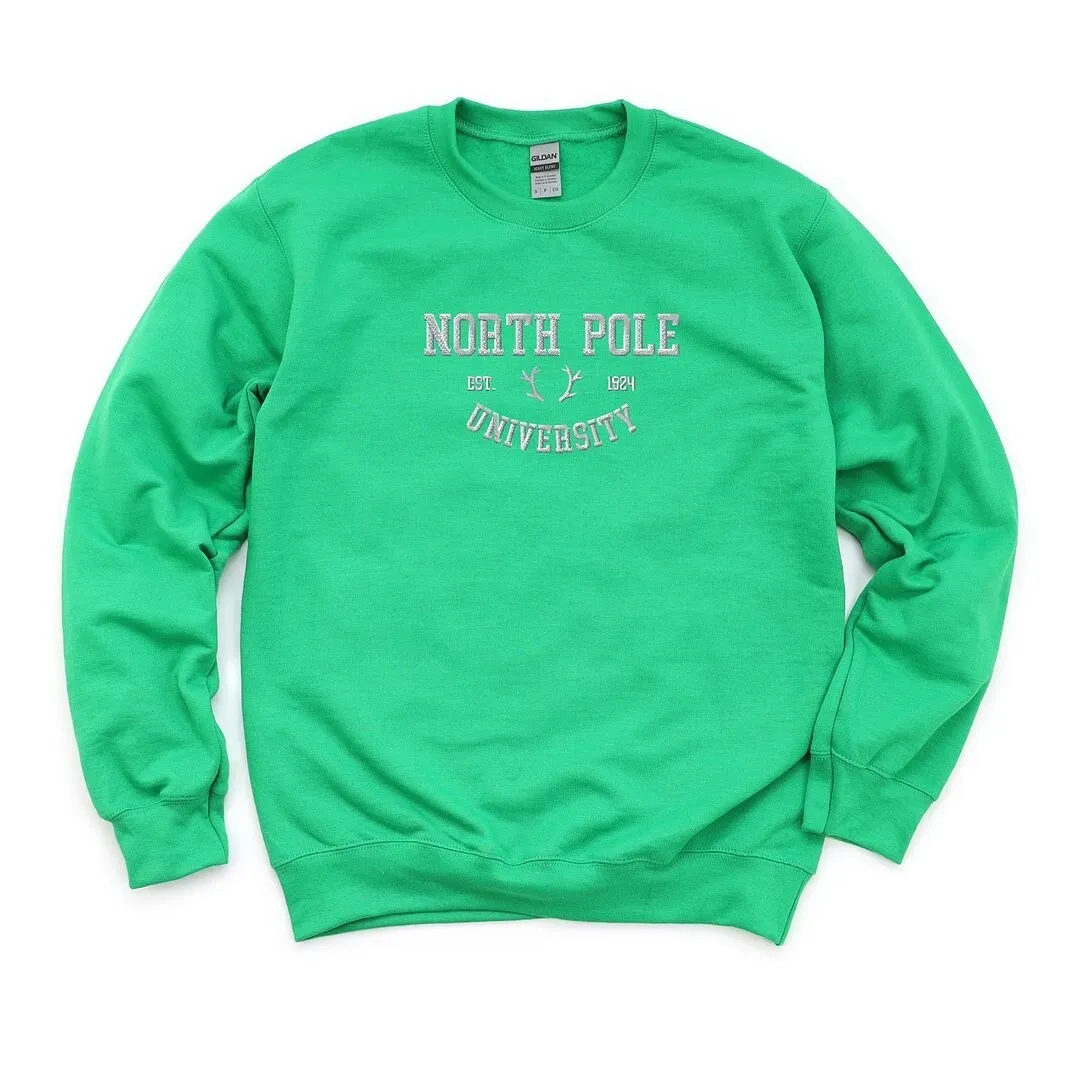 Embroidered North Pole University Graphic Sweatshirt sold by Zulily product image thumbnail 2