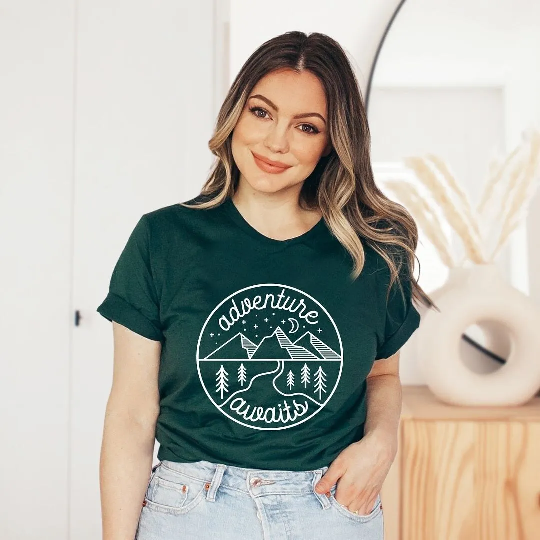 Adventure Awaits Short Sleeve Crewnneck Tee sold by Zulily product image thumbnail 3