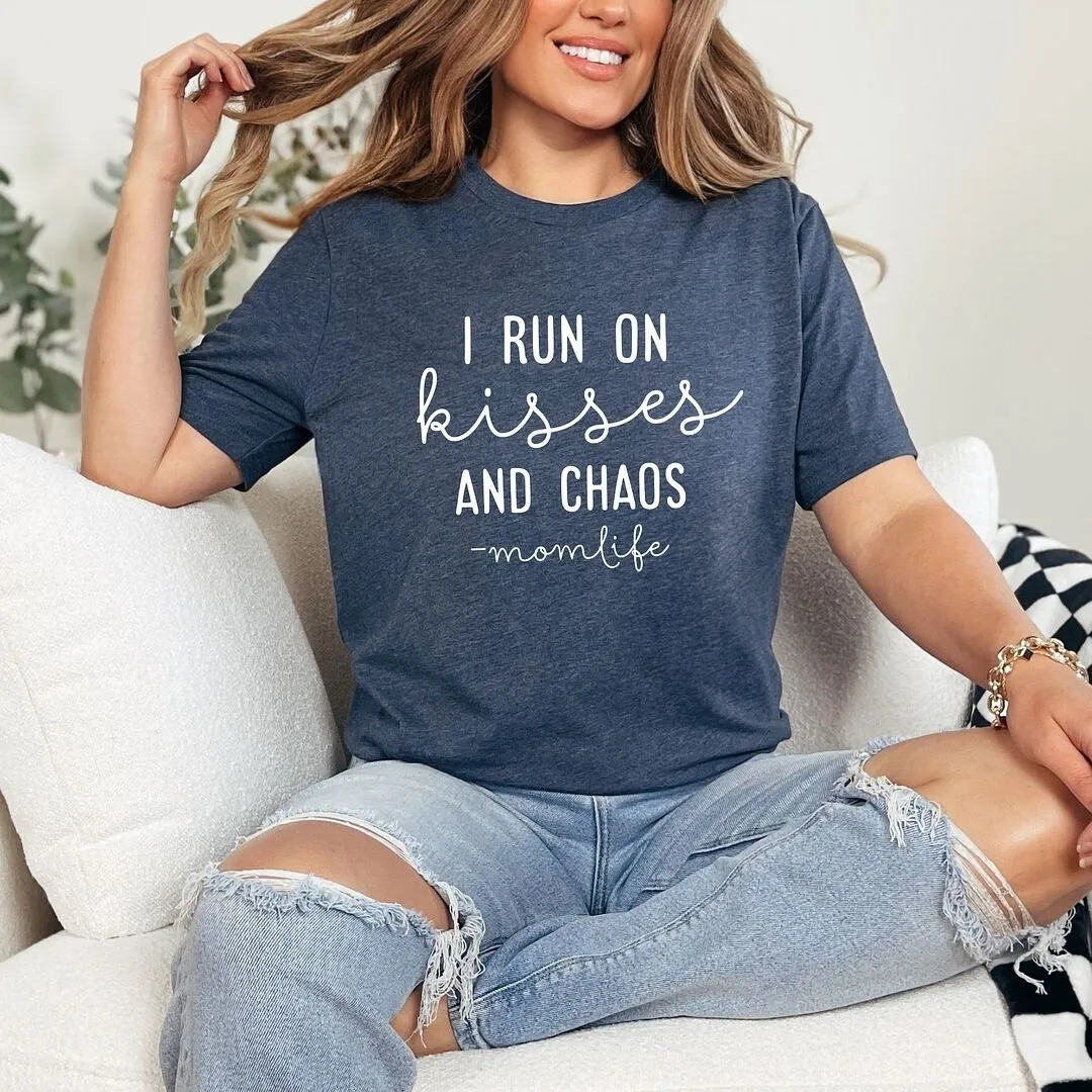 I Run on Kisses and Chaos Short Sleeve Crewnneck Tee sold by Zulily product image thumbnail 3