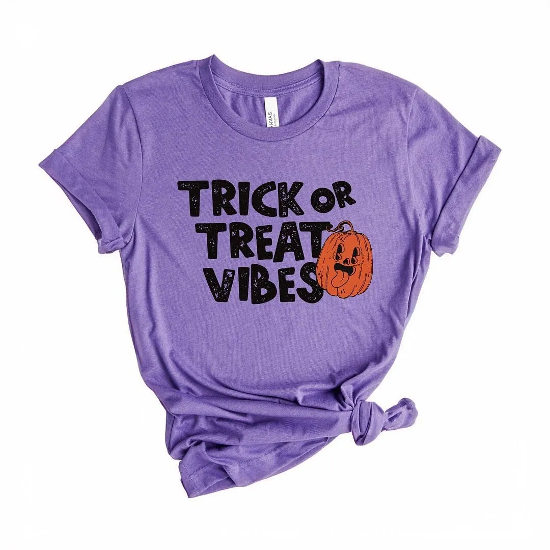 Trick or Treat Vibes Pumpkin Short Sleeve Tee sold by Zulily product image thumbnail 2