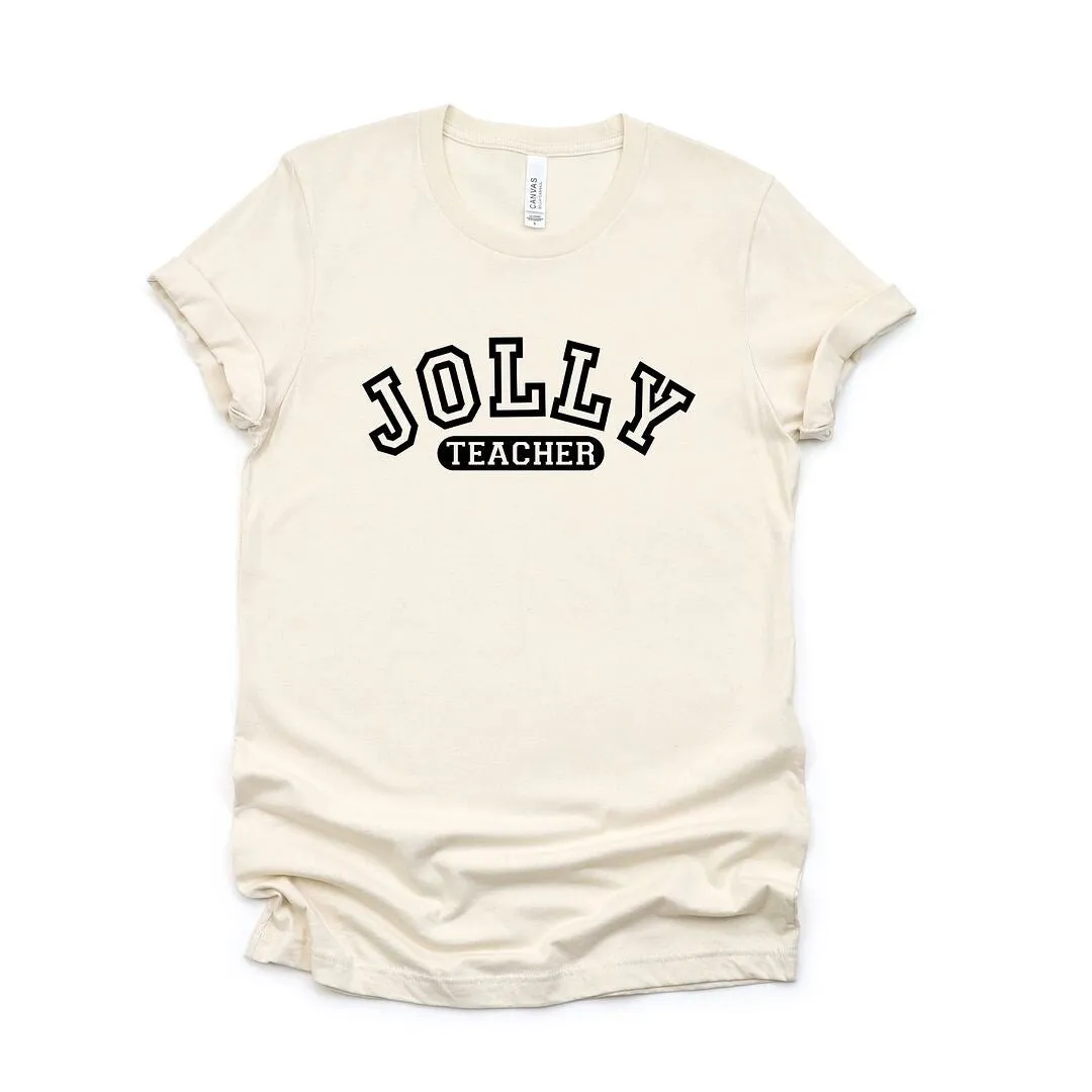 Jolly Teacher Varsity Short Sleeve Crewnneck Tee sold by Zulily product image thumbnail 2