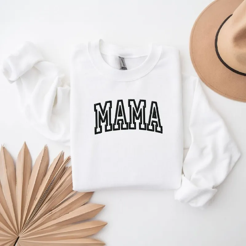 Embroidered Mama Arched Graphic Sweatshirt sold by Zulily