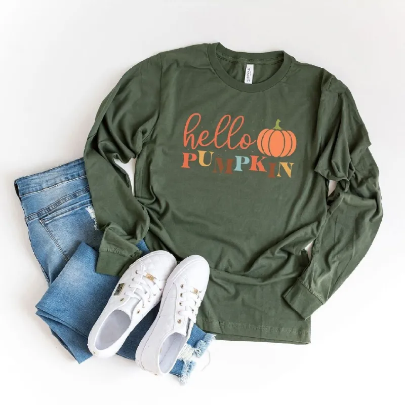 Cursive Hello Pumpkin Long Sleeve Tee sold by Zulily