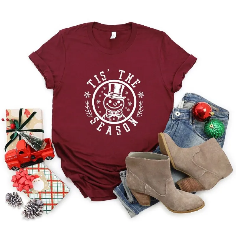 Tis The Season Distressed Short Sleeve Crewnneck Tee sold by Zulily