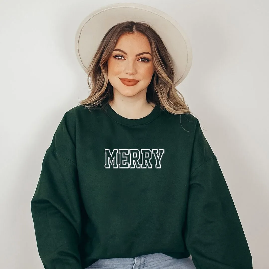 Embroidered Merry Graphic Sweatshirt sold by Zulily product image thumbnail 3