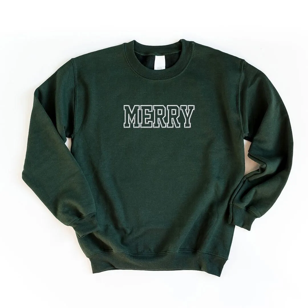 Embroidered Merry Graphic Sweatshirt sold by Zulily product image thumbnail 2