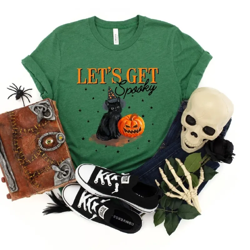 Let's Get Spooky Cat Short Sleeve Crewnneck Tee sold by Zulily