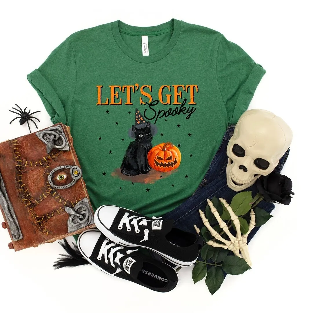 Let's Get Spooky Cat Short Sleeve Crewnneck Tee sold by Zulily