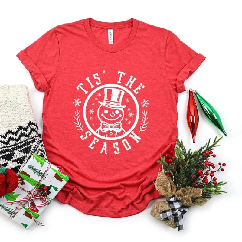 Tis The Season Distressed Short Sleeve Crewnneck Tee sold by Zulily