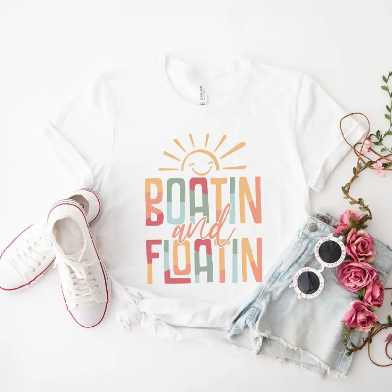 Boatin And Floatin Short Sleeve Crewnneck Tee sold by Zulily