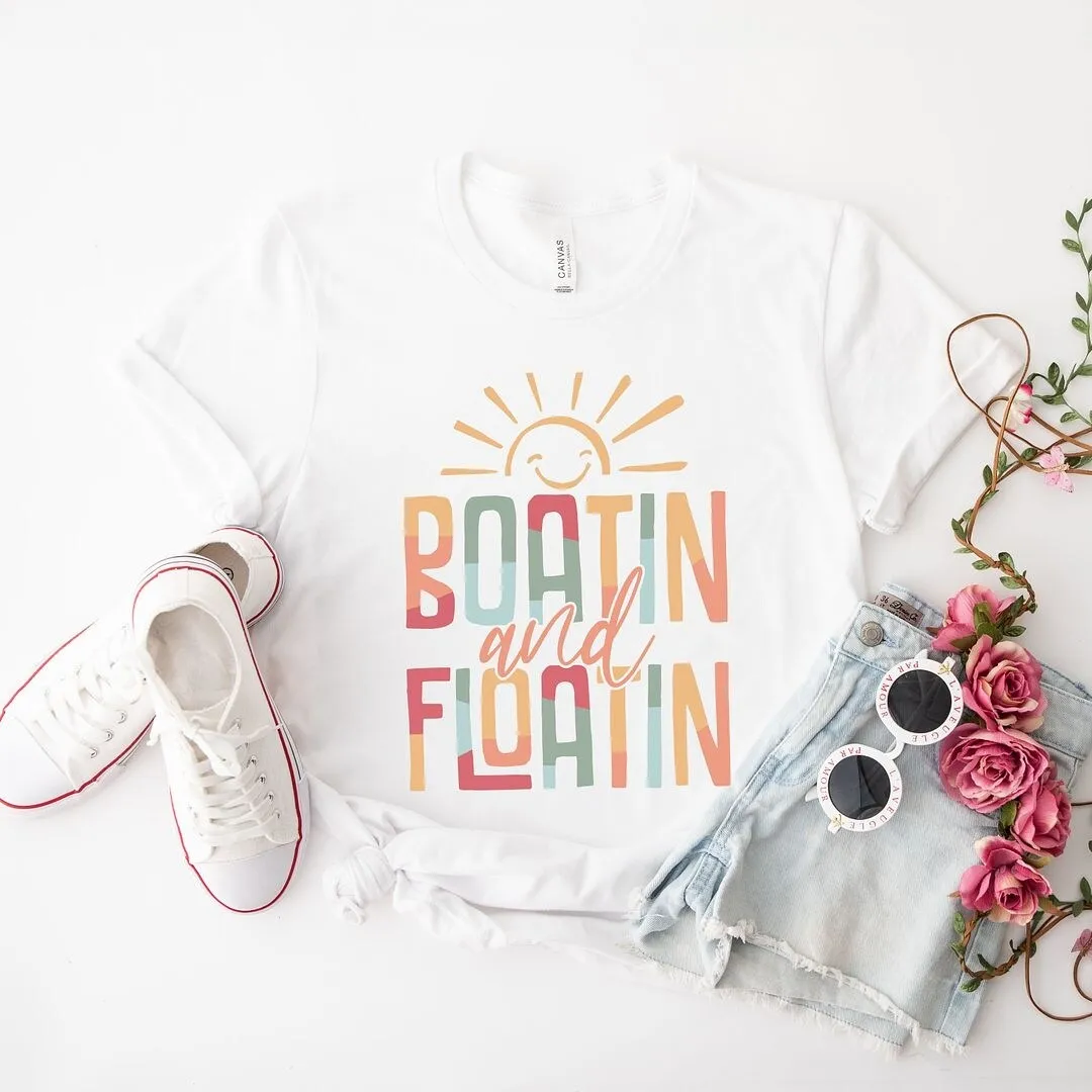 Boatin And Floatin Short Sleeve Crewnneck Tee sold by Zulily