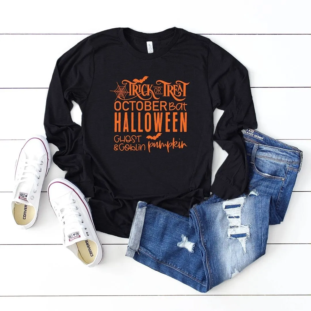 Halloween Sayings Long Sleeve Tee sold by Zulily