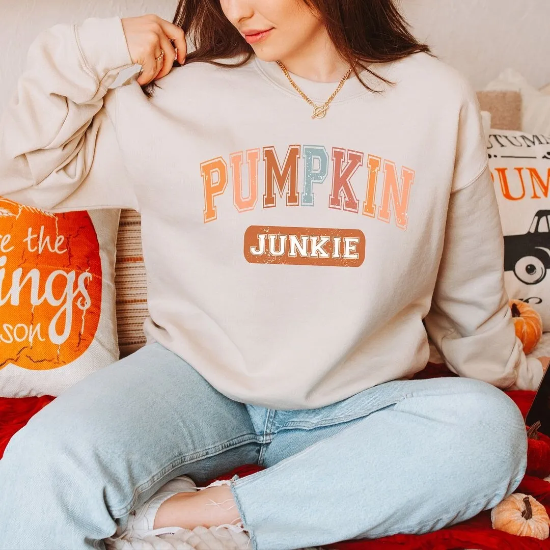 Varsity Pumpkin Junkie Sweatshirt sold by Zulily product image thumbnail 3