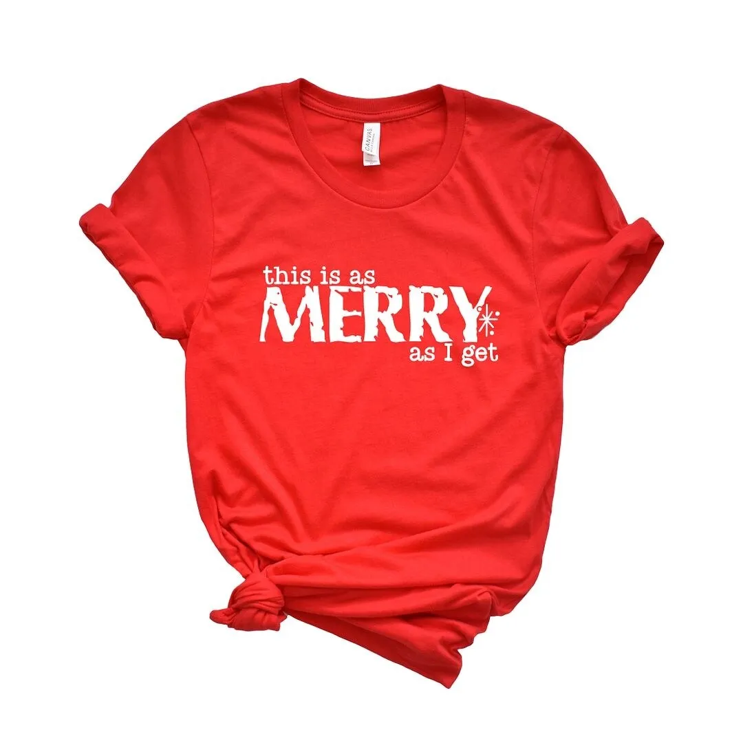 Merry As I Get Short Sleeve Crewnneck Tee sold by Zulily product image thumbnail 2