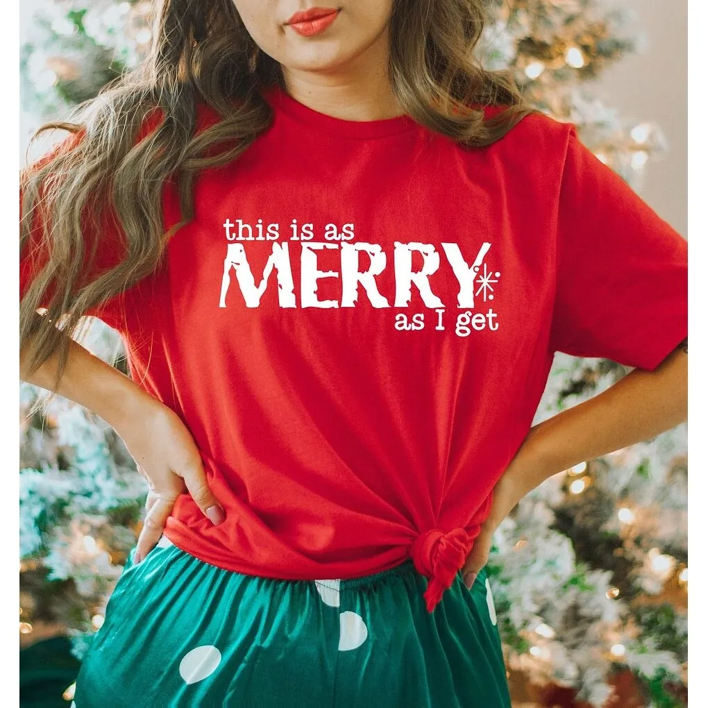 Merry As I Get Short Sleeve Crewnneck Tee sold by Zulily product image thumbnail 3