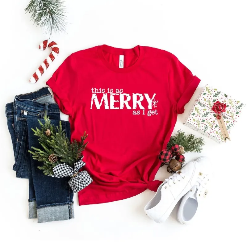 Merry As I Get Short Sleeve Crewnneck Tee sold by Zulily