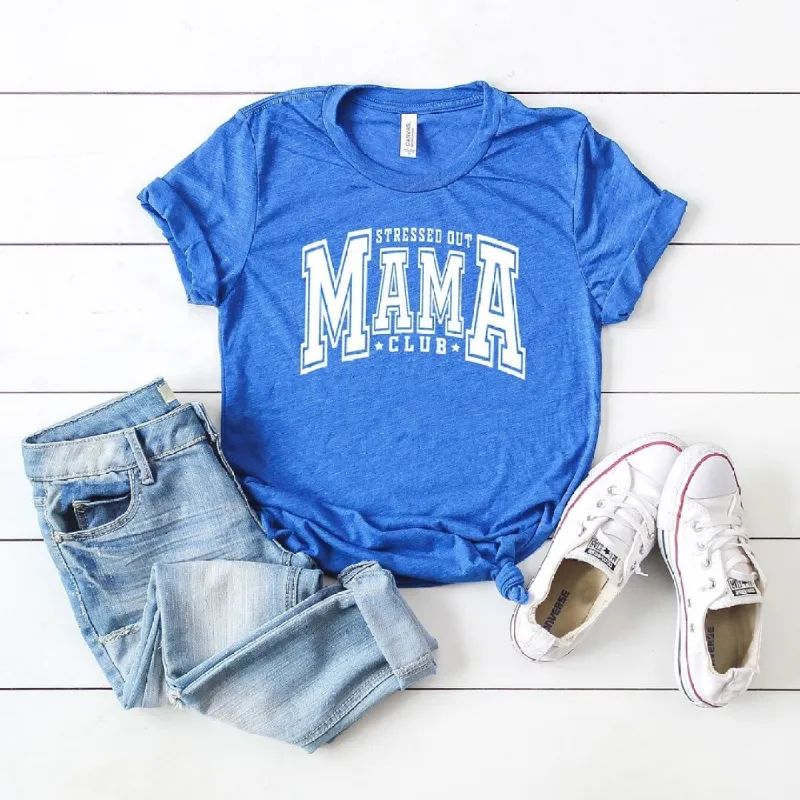 Stressed Out Mama Club Short Sleeve Crewnneck Tee sold by Zulily