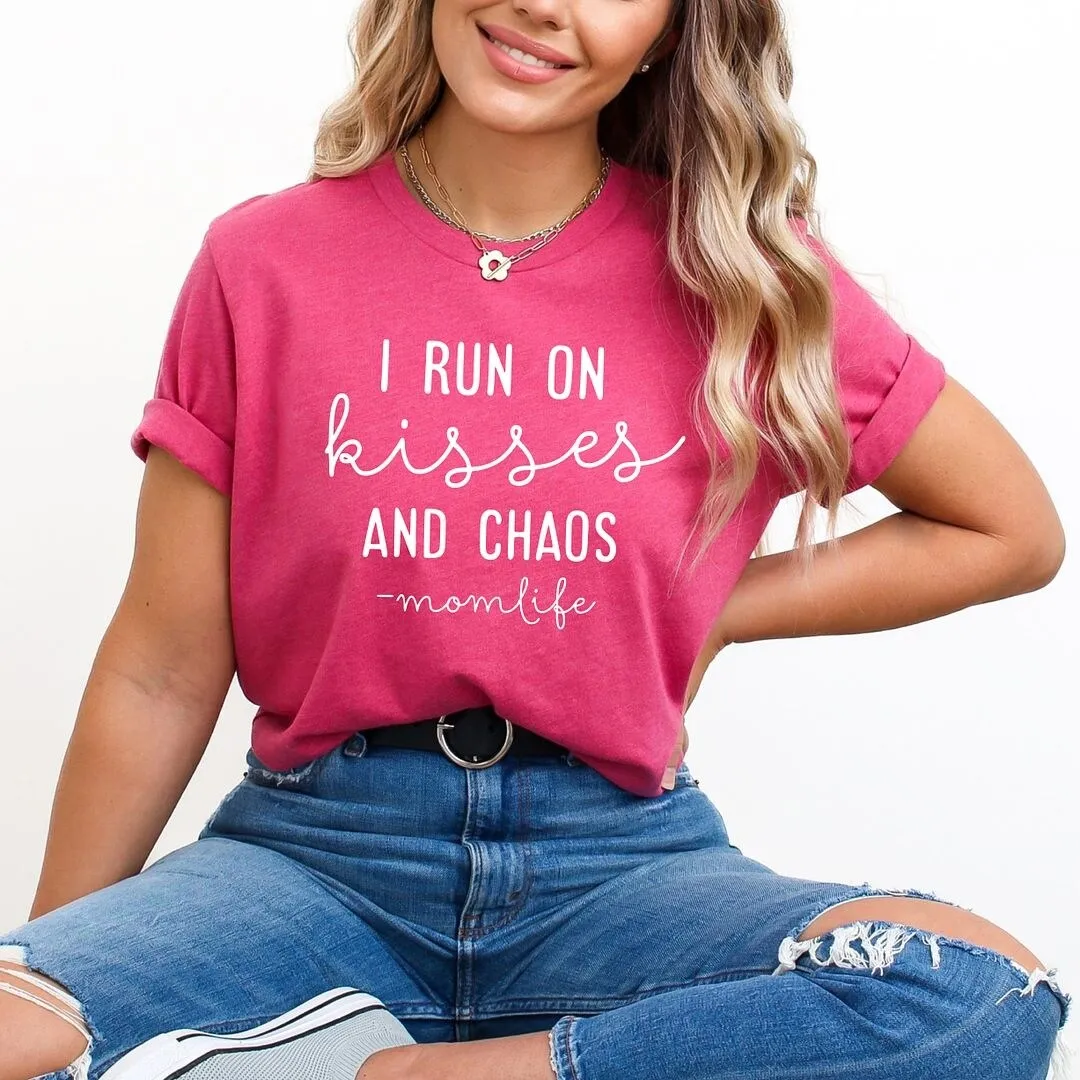 I Run on Kisses and Chaos Short Sleeve Crewnneck Tee sold by Zulily product image thumbnail 3