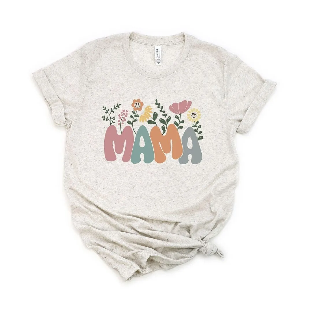 Mama Flowers Colorful Short Sleeve Crewnneck Tee sold by Zulily product image thumbnail 2