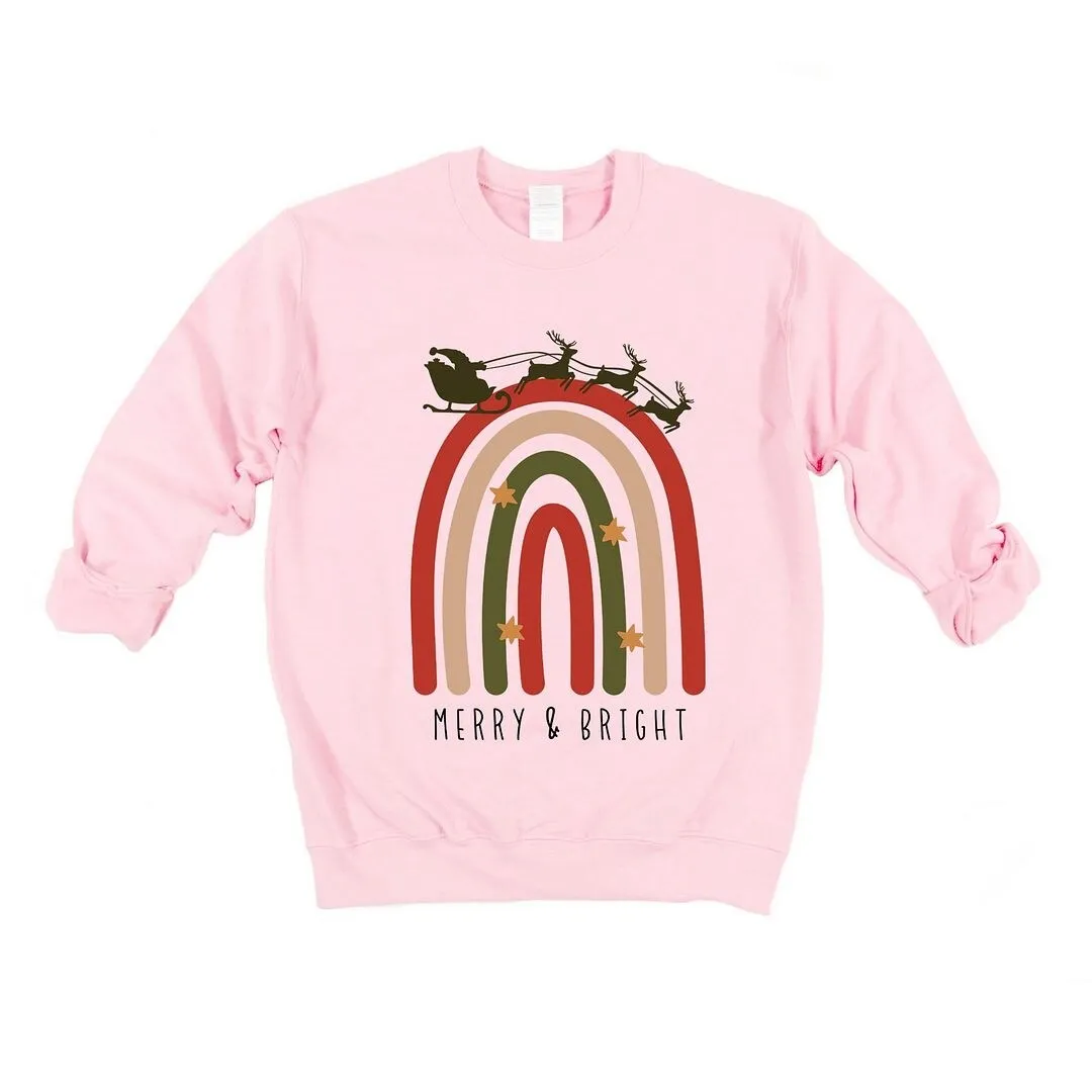 Boho Merry And Bright Rainbow Graphic Sweatshirt sold by Zulily product image thumbnail 2
