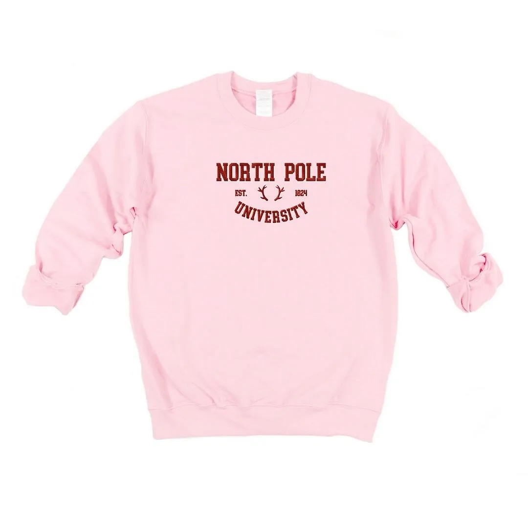 Embroidered North Pole University Graphic Sweatshirt sold by Zulily product image thumbnail 2