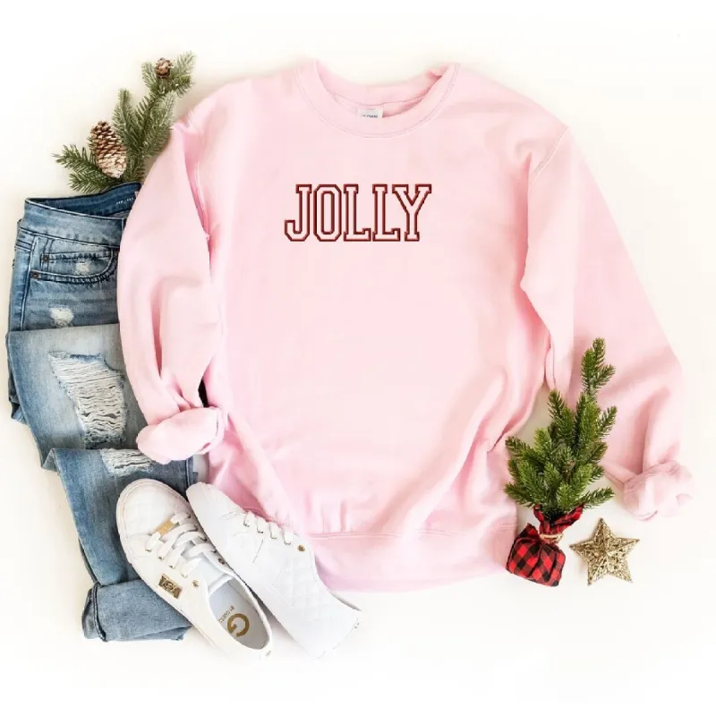 Embroidered Jolly Graphic Sweatshirt made by Zulily