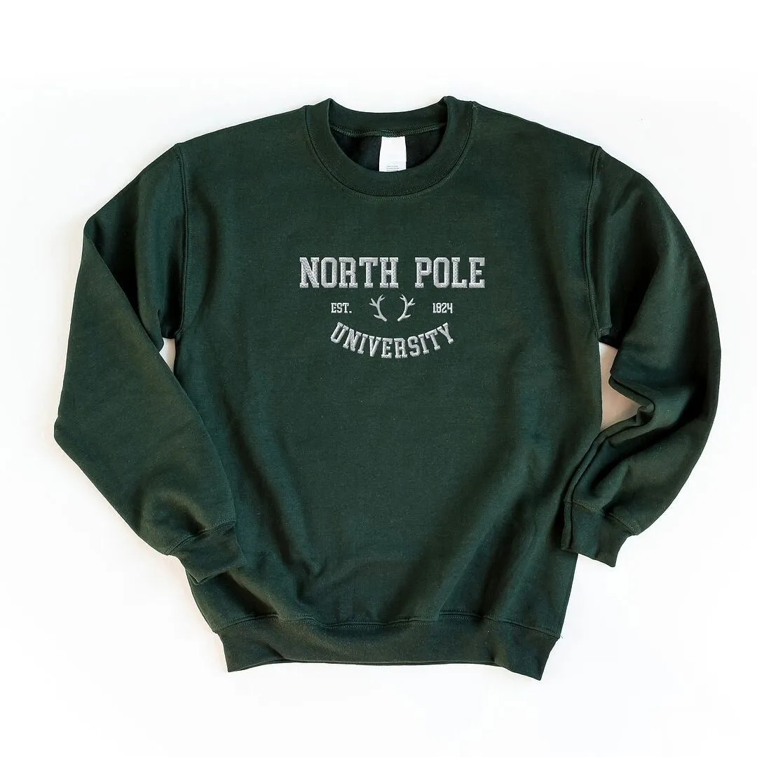 Embroidered North Pole University Graphic Sweatshirt sold by Zulily product image thumbnail 2