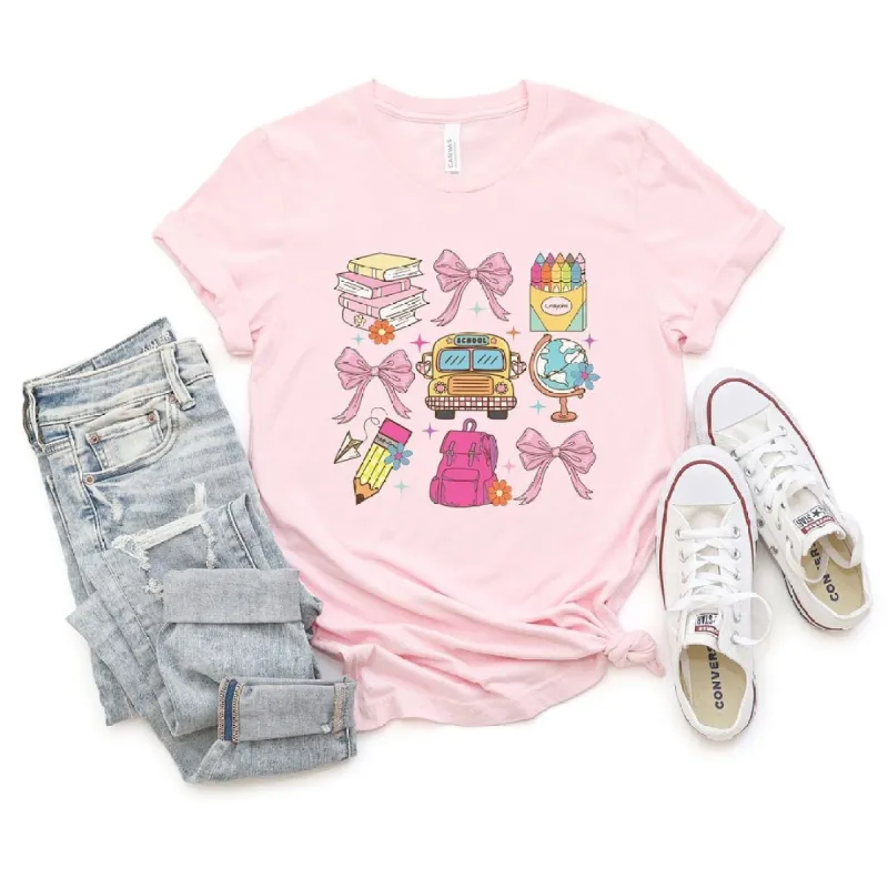 Coquette School Chart Short Sleeve Crewnneck Tee sold by Zulily