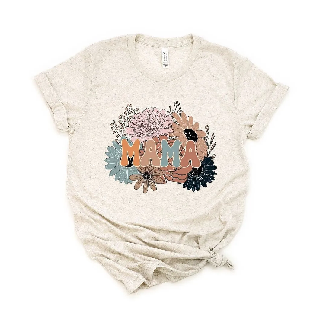 Mama Colorful Flower Bouquet Short Sleeve Crewnneck Tee sold by Zulily product image thumbnail 2