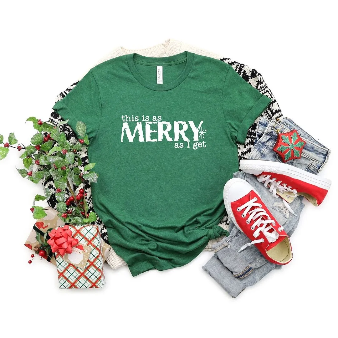 Merry As I Get Short Sleeve Crewnneck Tee sold by Zulily