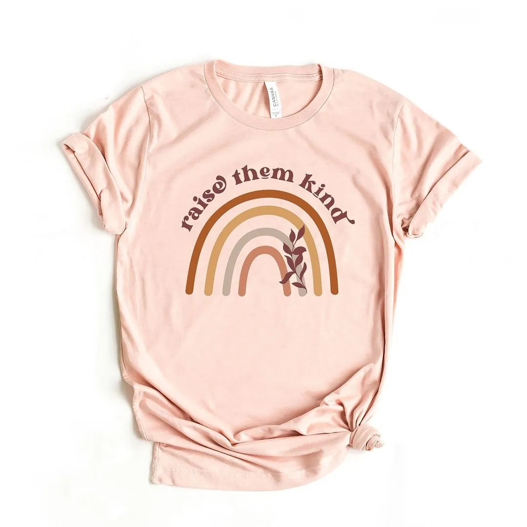 Raise Them Kind Rainbow Short Sleeve Crewnneck Tee sold by Zulily product image thumbnail 2