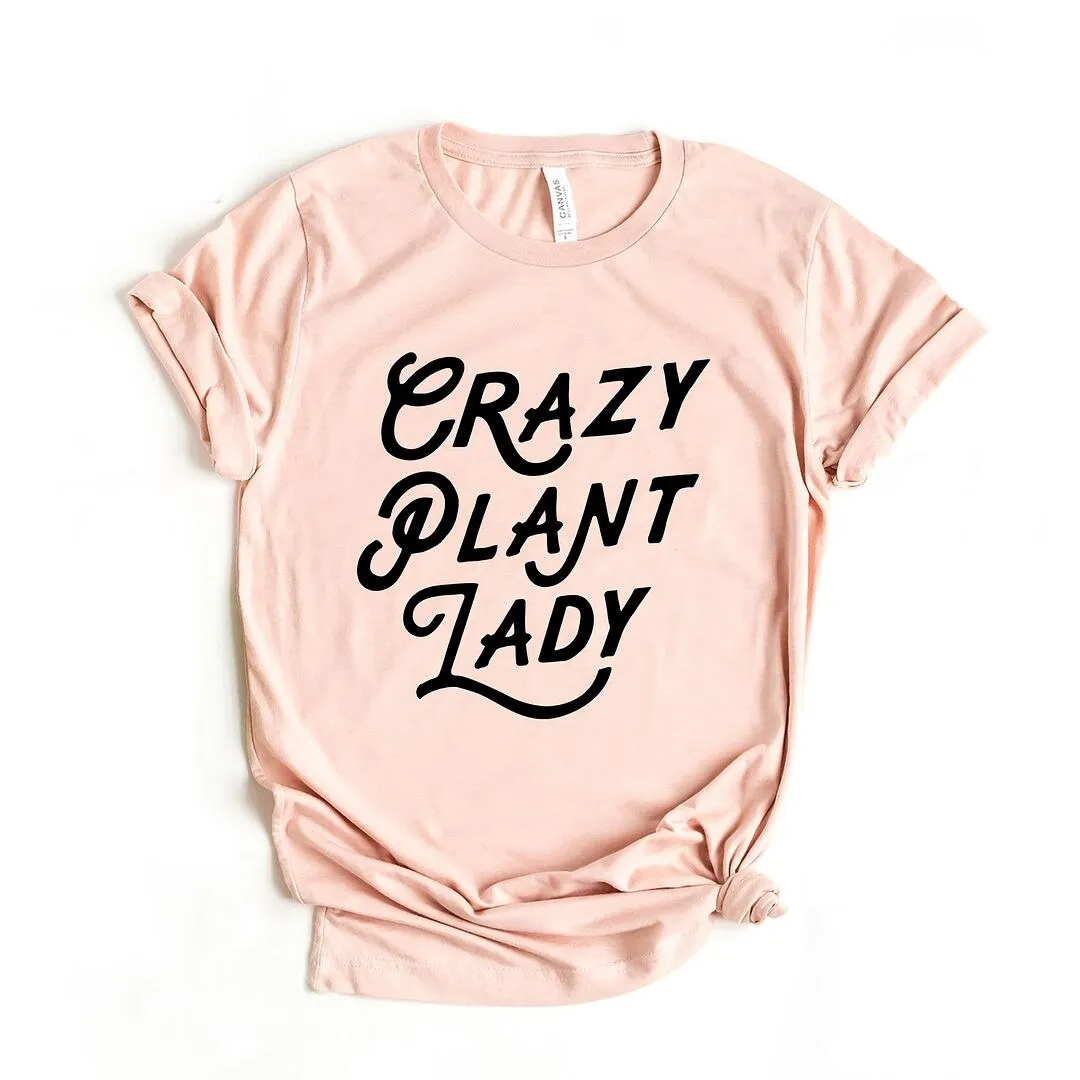 Crazy Plant Lady Cursive Short Sleeve Crewnneck Tee sold by Zulily product image thumbnail 2