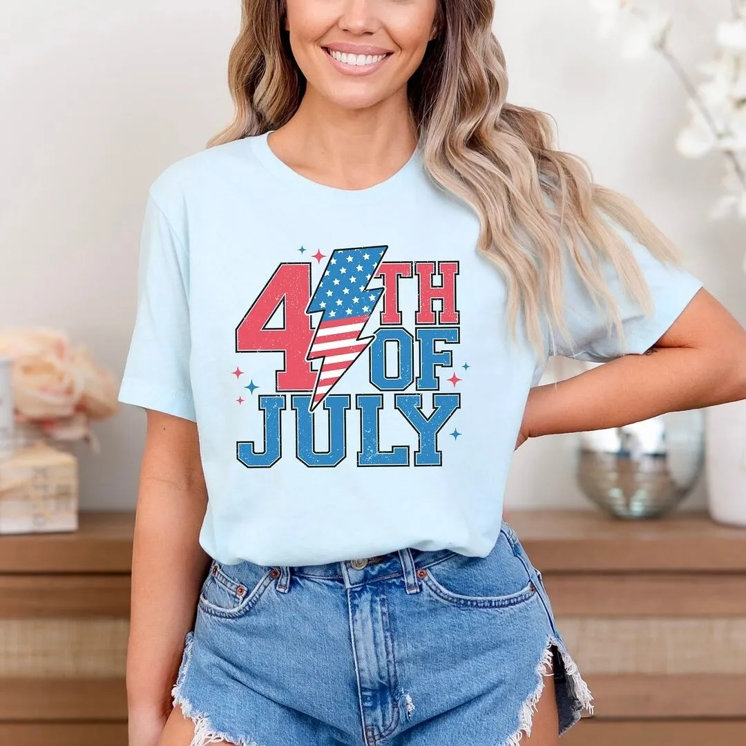 4th of July Lightning Bolt Short Sleeve Crewnneck Tee sold by Zulily product image thumbnail 3