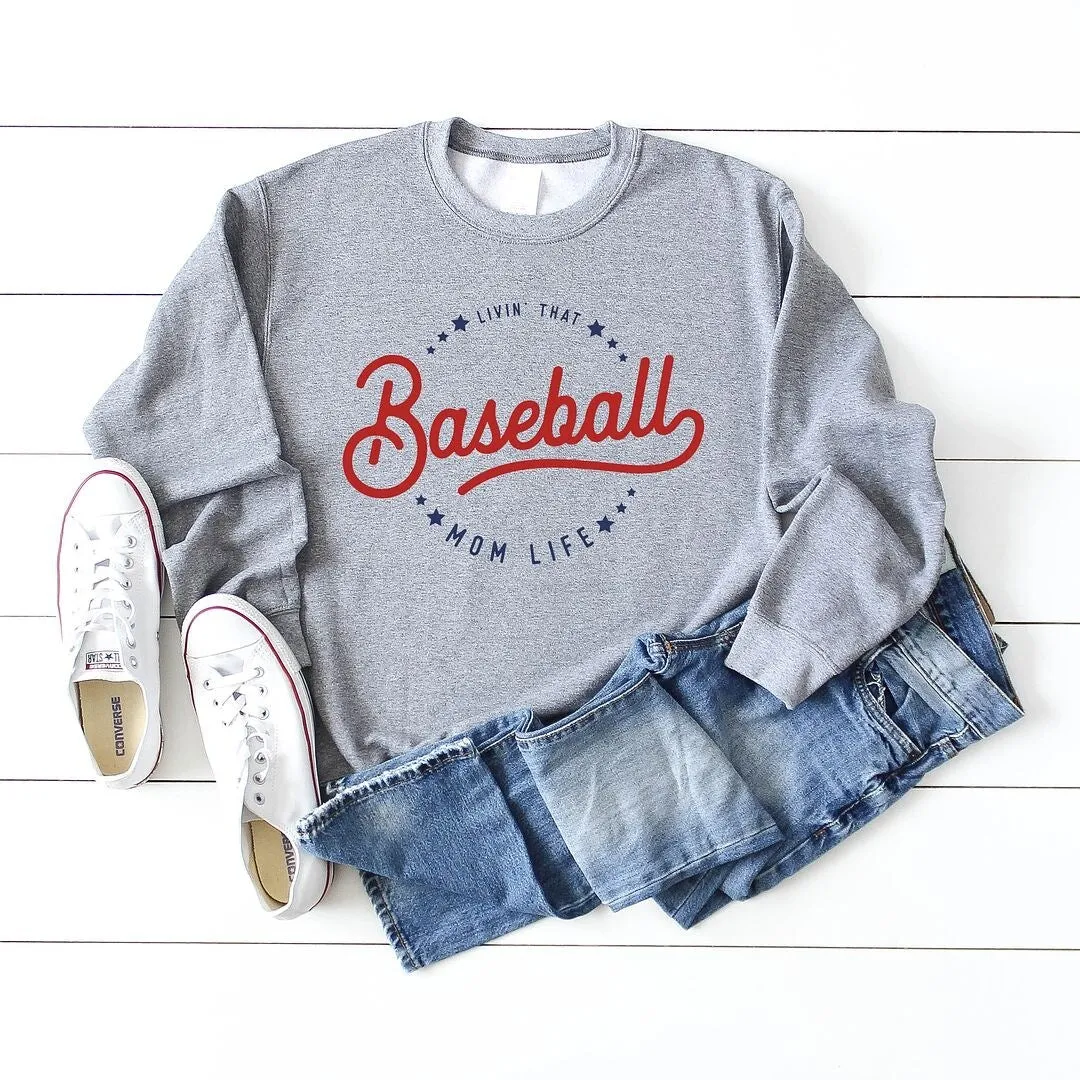 Livin' That Baseball Mom Life Graphic Sweatshirt sold by Zulily
