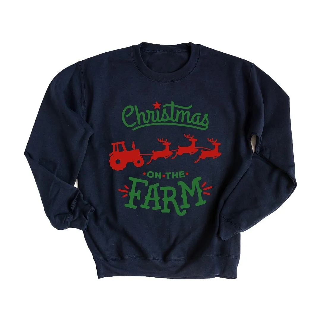 Christmas On The Farm Tractor Graphic Sweatshirt sold by Zulily product image thumbnail 2
