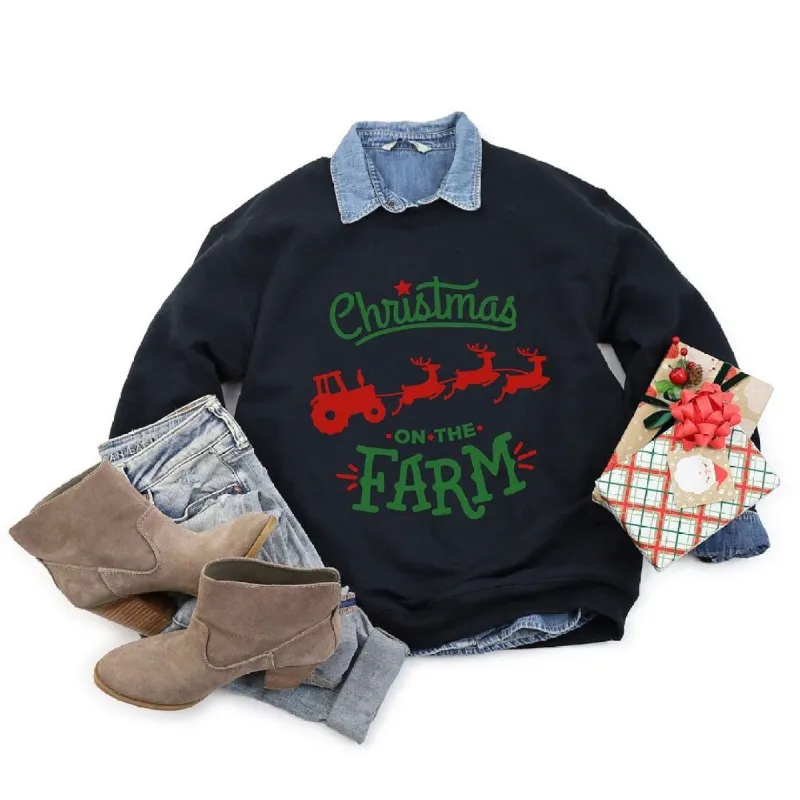Christmas On The Farm Tractor Graphic Sweatshirt sold by Zulily