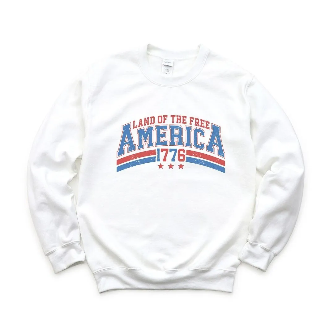Land of the Free America Curved Graphic Sweatshirt sold by Zulily product image thumbnail 2
