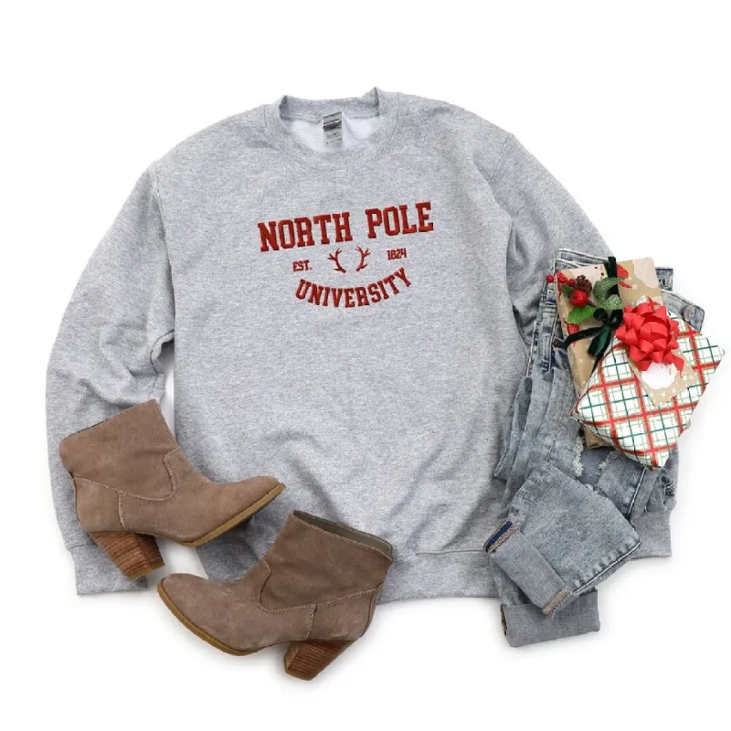 Embroidered North Pole University Graphic Sweatshirt sold by Zulily