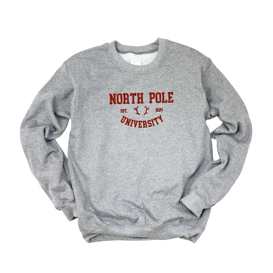 Embroidered North Pole University Graphic Sweatshirt sold by Zulily product image thumbnail 2