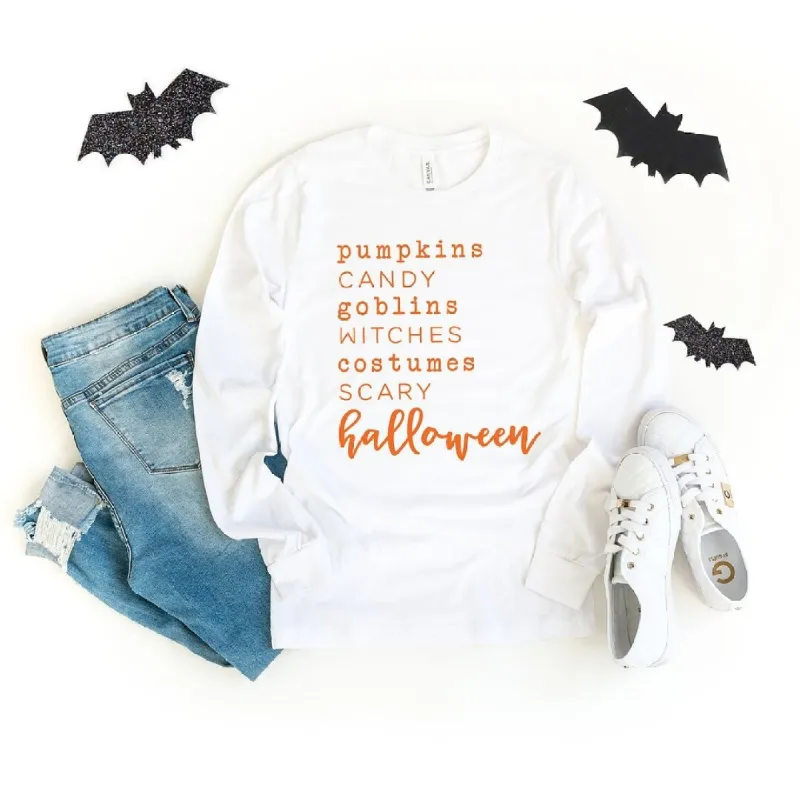 Halloween Words Long Sleeve Tee sold by Zulily