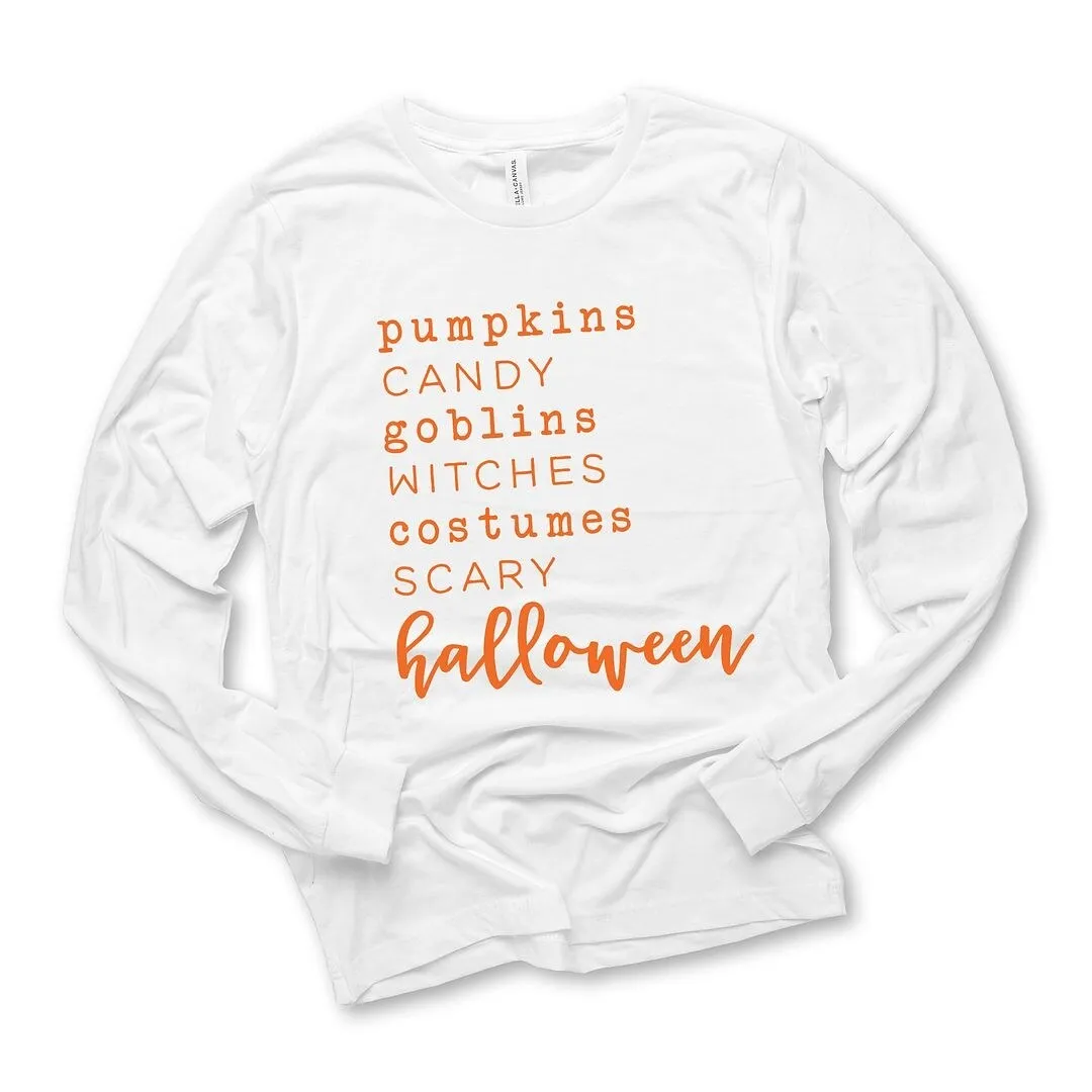 Halloween Words Long Sleeve Tee sold by Zulily product image thumbnail 2