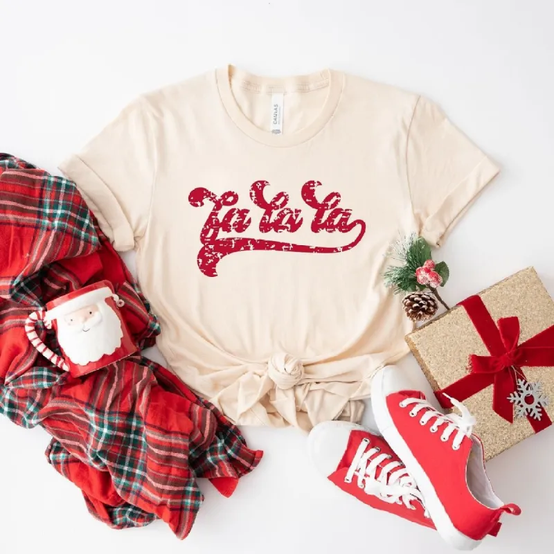 Fa La La Retro Short Sleeve Crewnneck Tee sold by Zulily