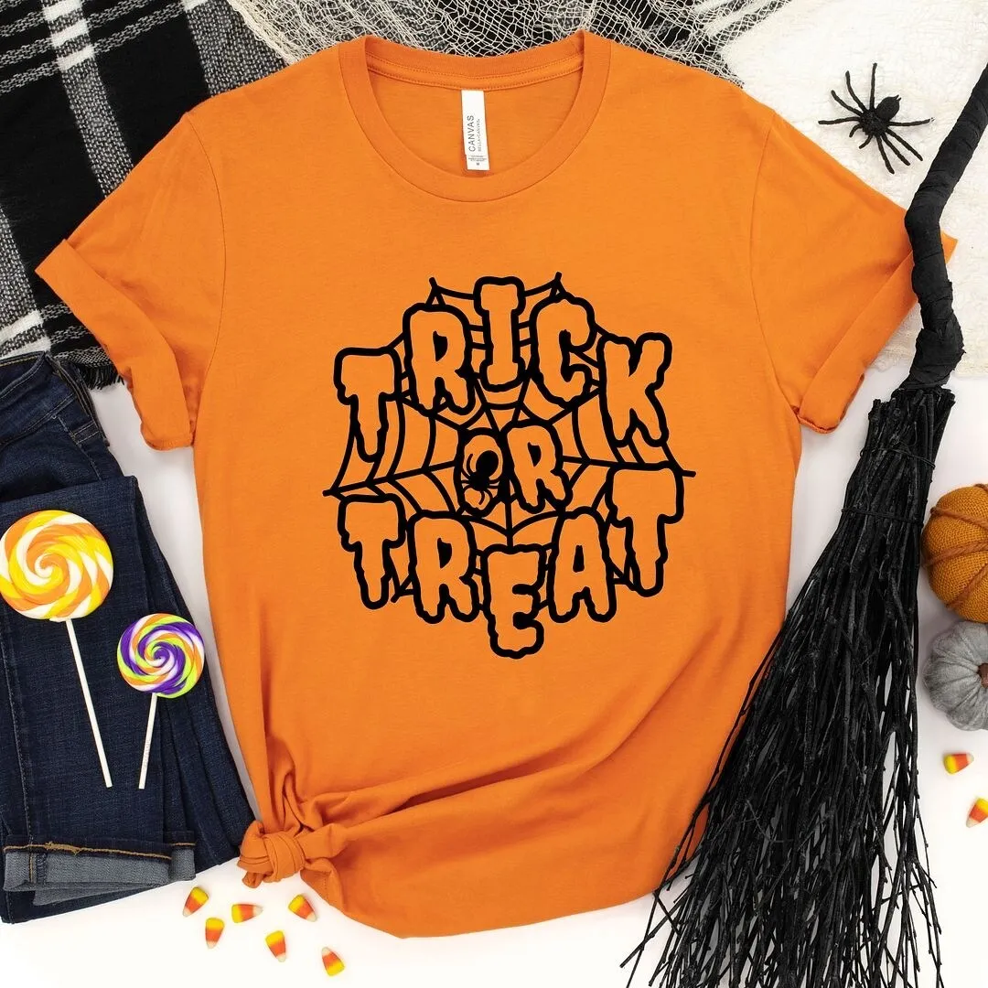 Trick or Treat Web Short Sleeve Tee sold by Zulily