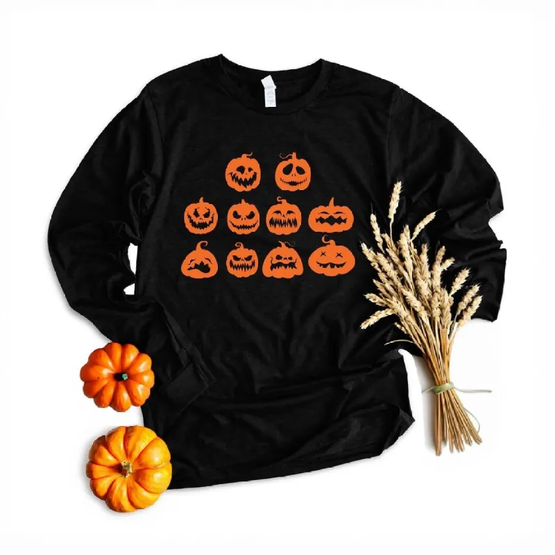 Halloween Pumpkin Faces Long Sleeve Tee sold by Zulily
