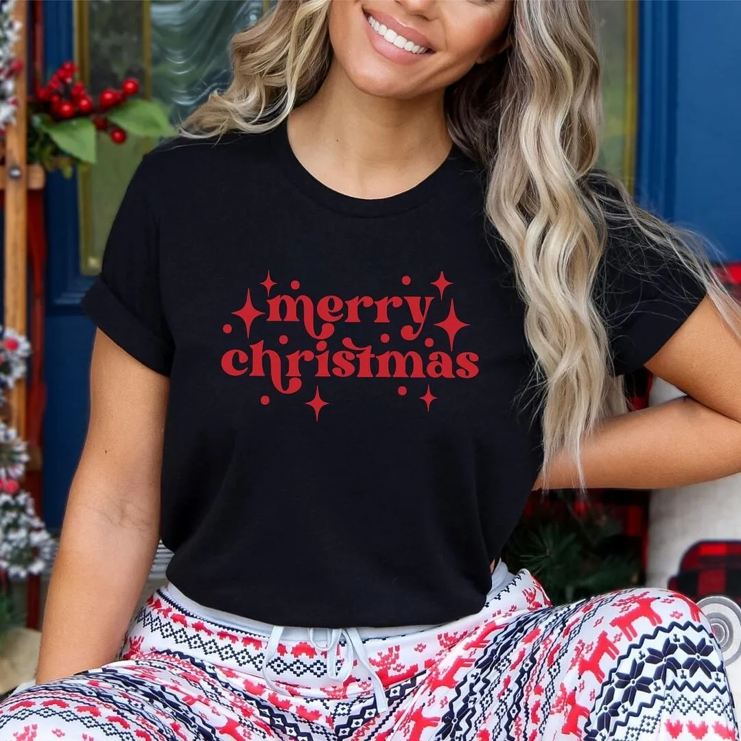 Whimsical Merry Christmas Short Sleeve Crewnneck Tee sold by Zulily product image thumbnail 3