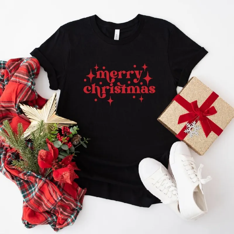 Whimsical Merry Christmas Short Sleeve Crewnneck Tee sold by Zulily